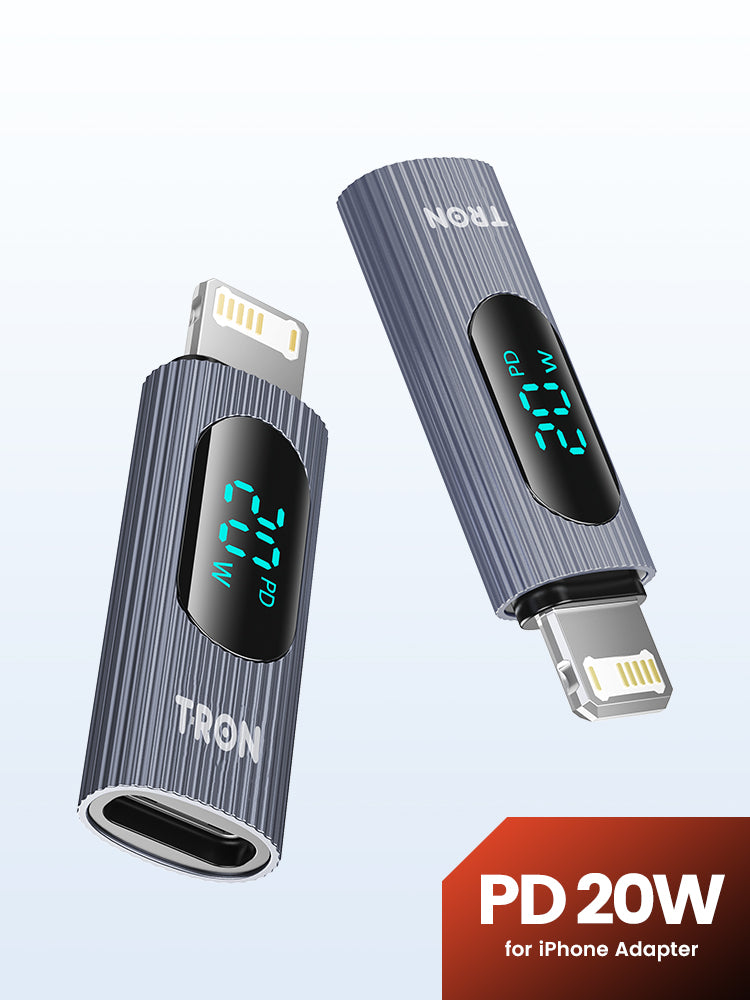 Lightning Male to Type-C Female Adapter with LED Screen-TR16