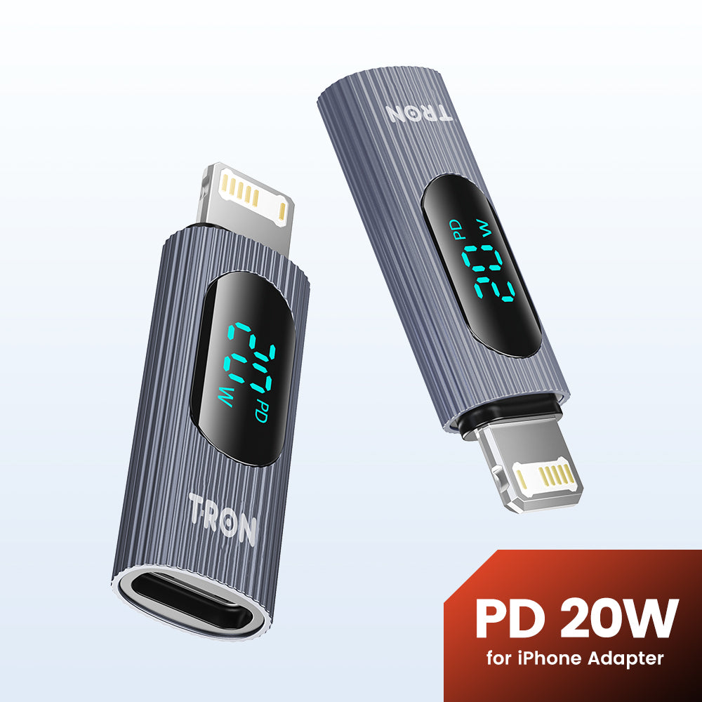 Lightning Male to Type-C Female Adapter with LED Screen-TR16