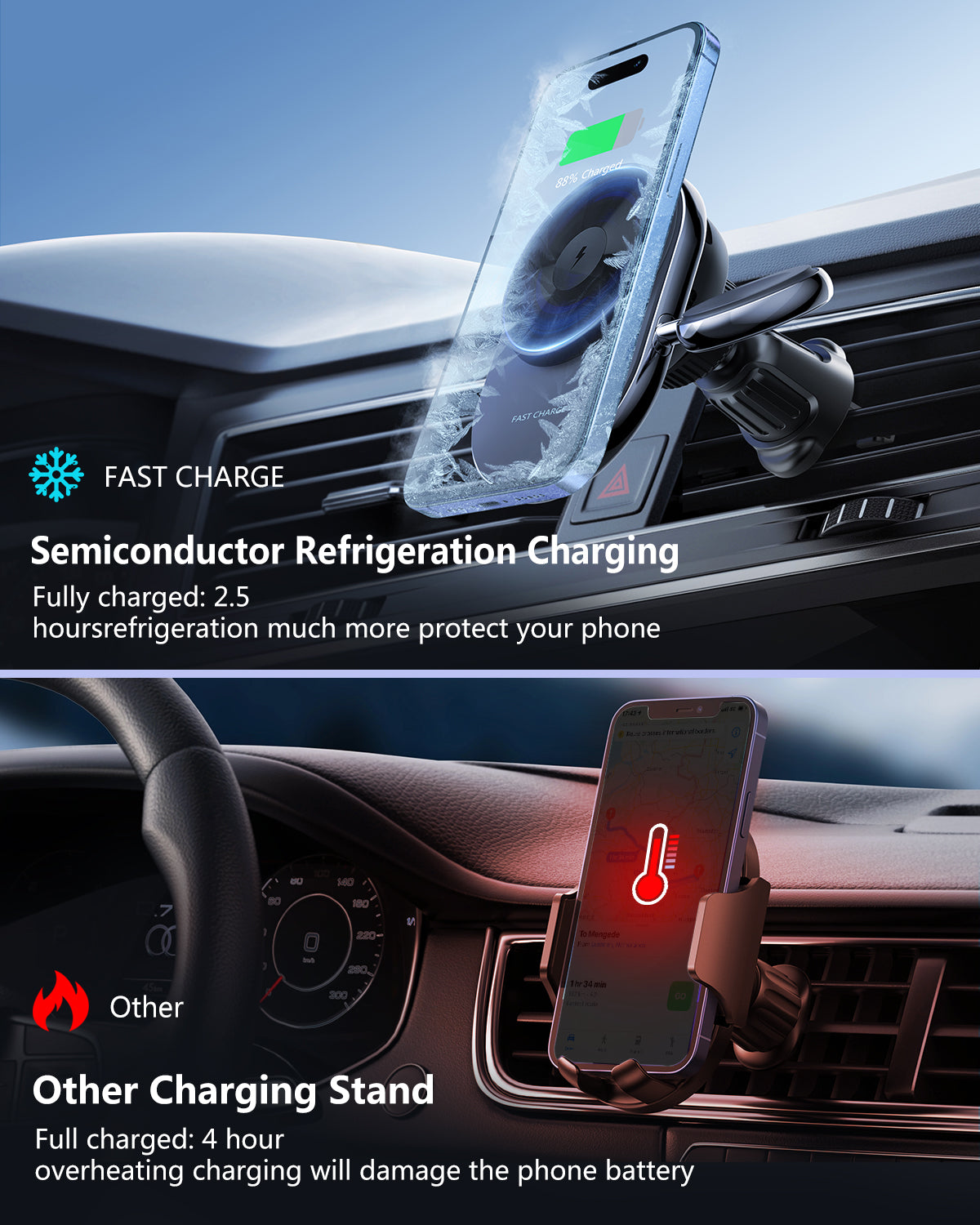 2 in 1 Wireless Car Charger For Apple Watch and iPhone-TR19
