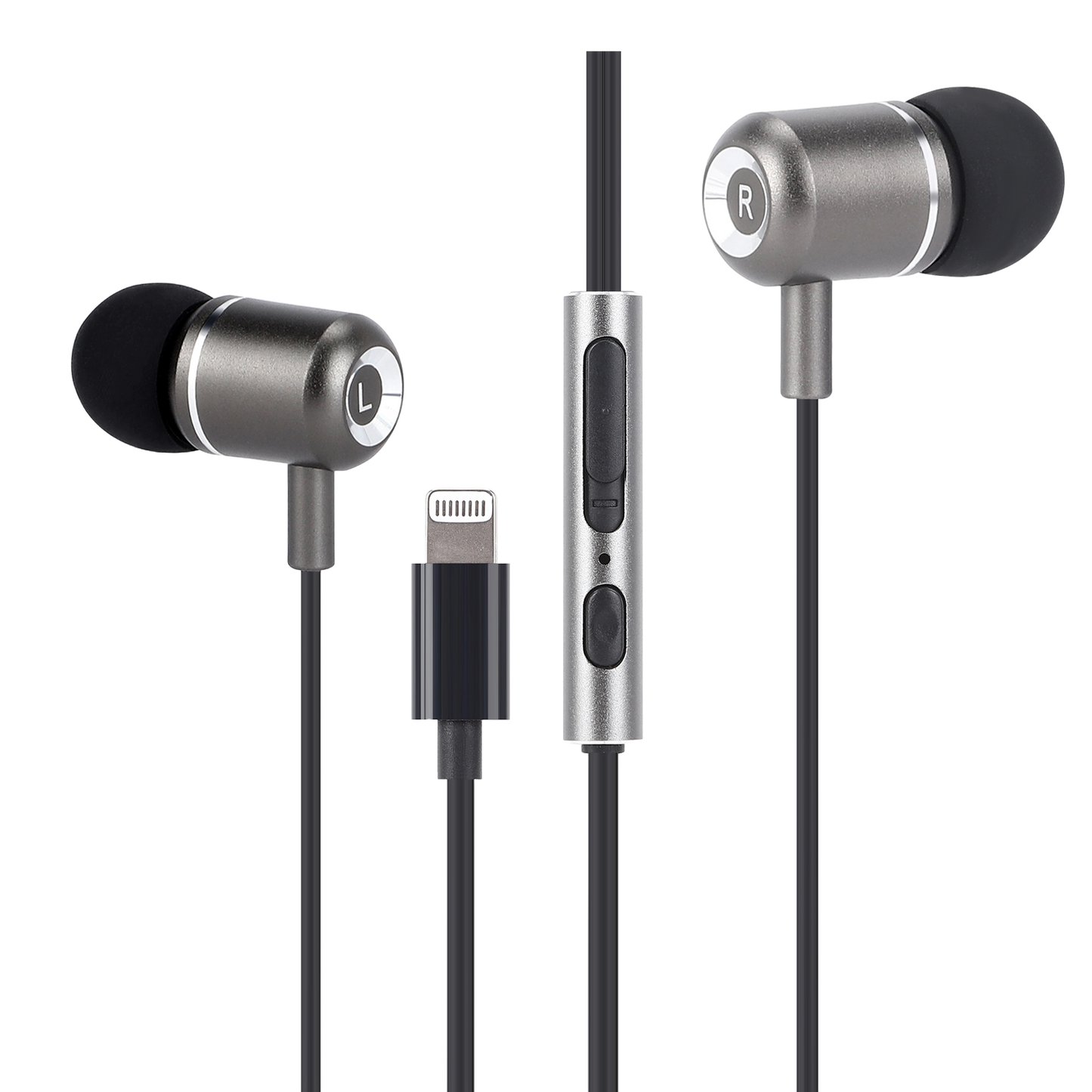 Earbuds with Lightning and Mic- Leather Case Included-TR54