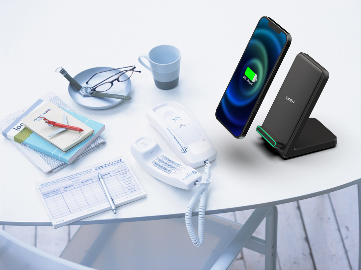 Qi2 Wireless Charger Stand with LED Light-TR66