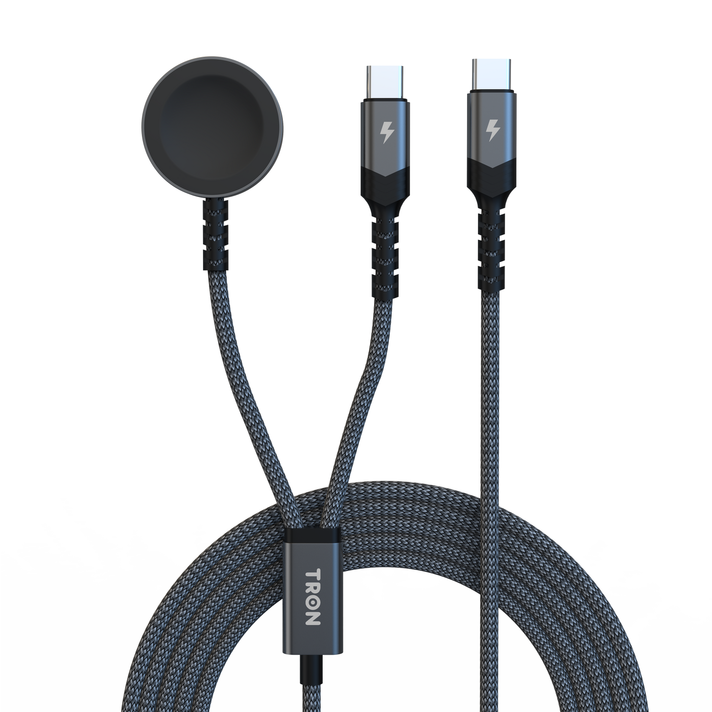2-in-1 USB-C to C & Apple Watch Charger Cable-TR24