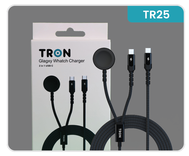 2-in-1 USB-C Galaxy Watch Charger Cable-TR25