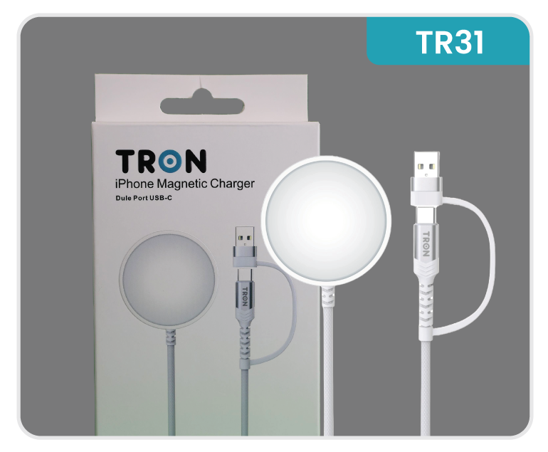 iPhone MagSafe Charger, Dual Port USB, Low Heat-TR31