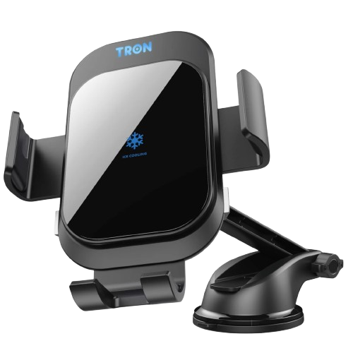 Ice Cooling Wireless Car Charger, Auto-Clamping with 3FT LED Cable and LED Light-TR33