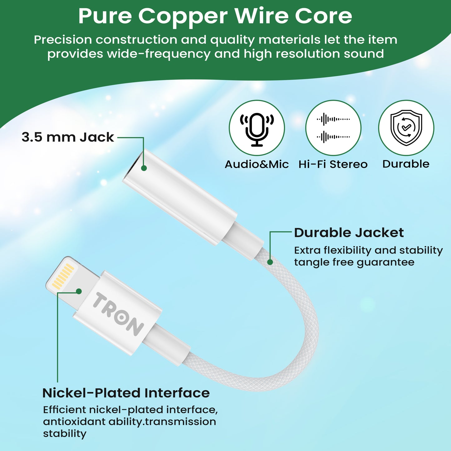 Aux to Lightning Cable Adapter-TR27