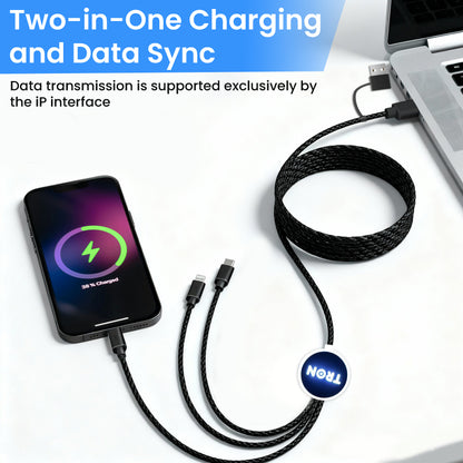 5-in-1 Braided Charging Cable - 5FT, with LED Light-TR61