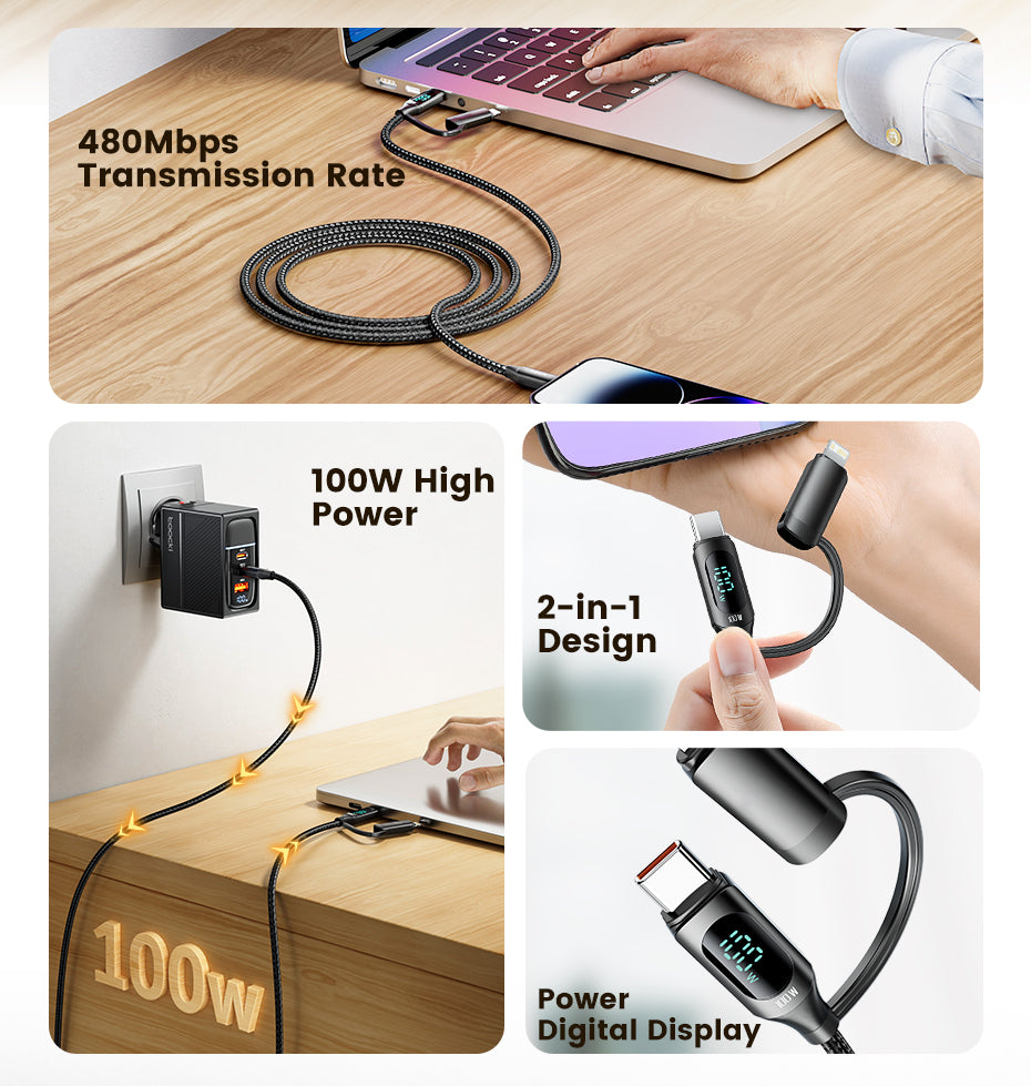 2 in 1 Charging Cable | 5FT - TR87