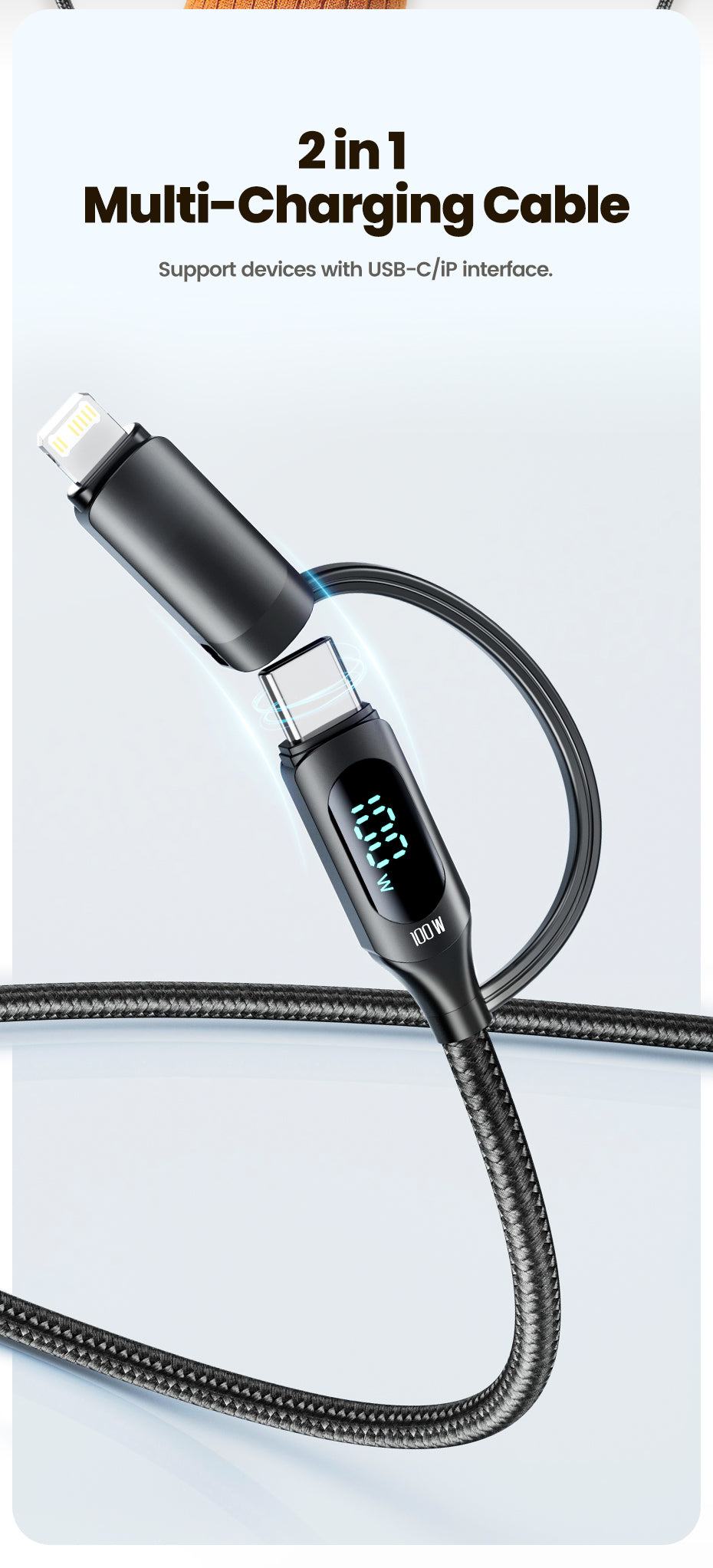 2 in 1 Charging Cable | 5FT - TR87