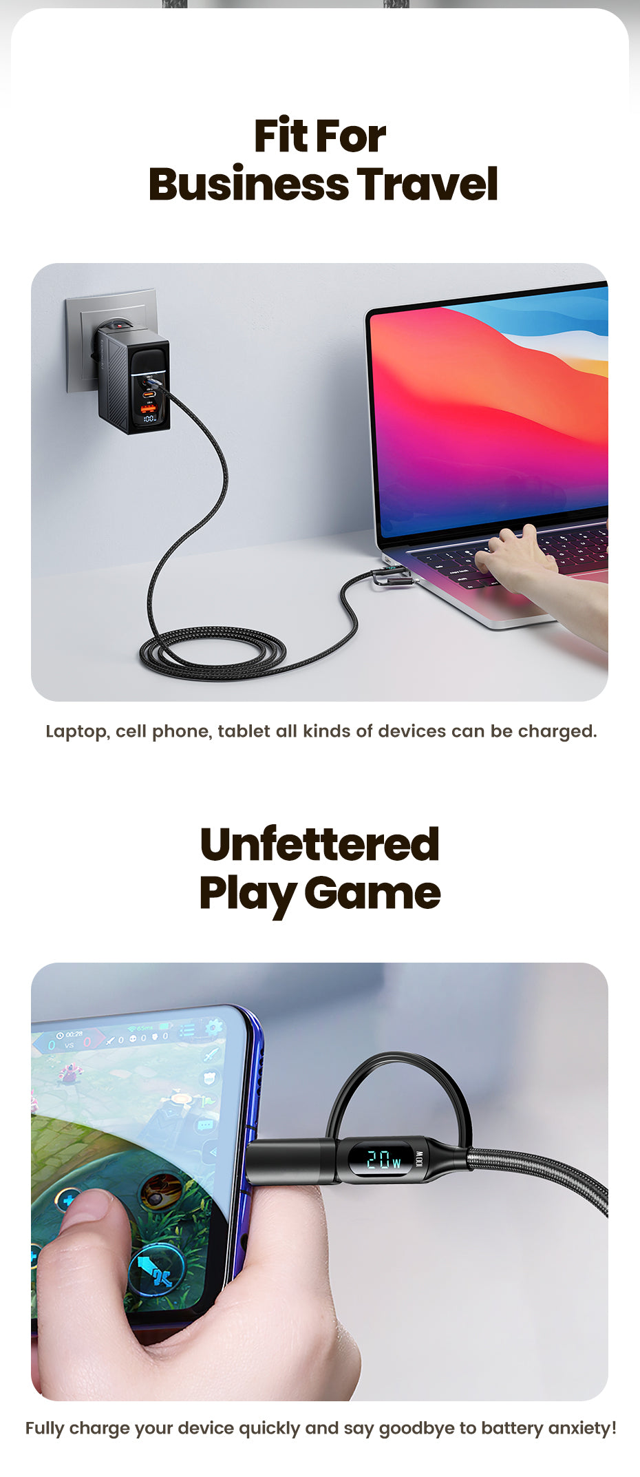 2 in 1 Charging Cable | 5FT - TR87