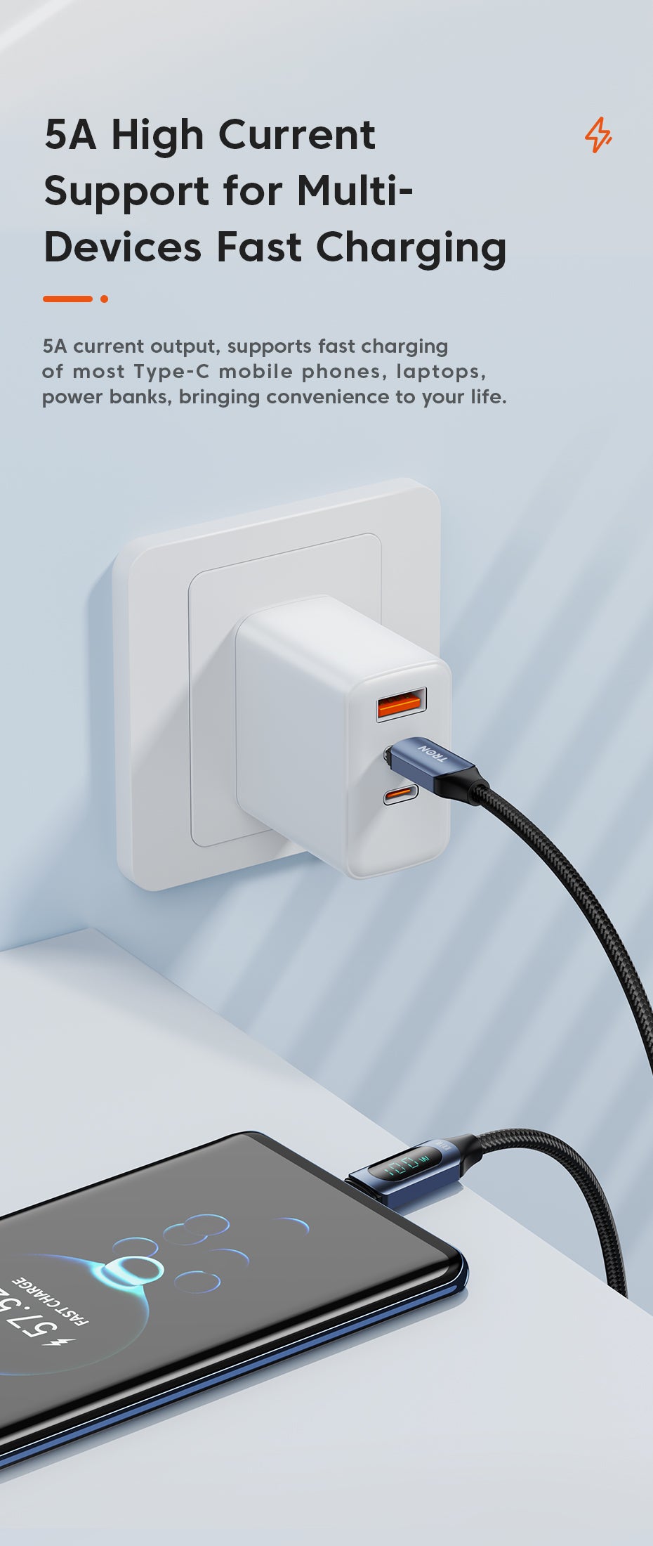 USB C-C 100W | 5FT -TR74