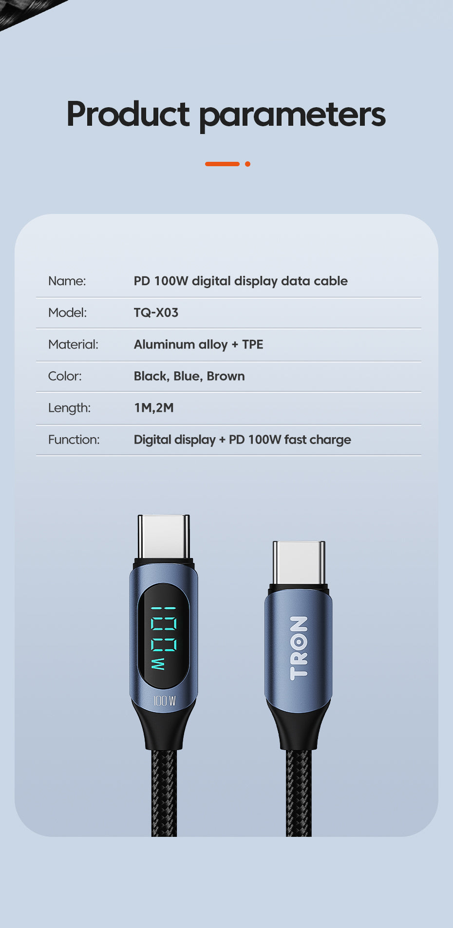 USB C-C 100W | 5FT -TR74