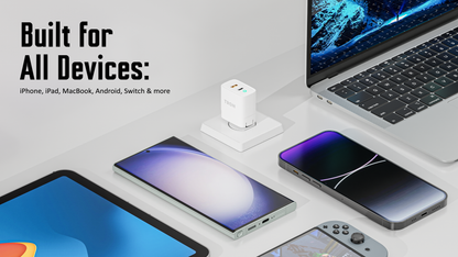 2-Port Qi 20W Power Adapter, USB-C with LED Light-TR44