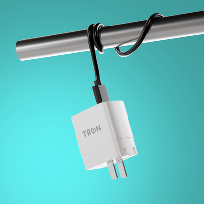 2-Port Qi 20W Power Adapter, USB-C with LED Light-TR44
