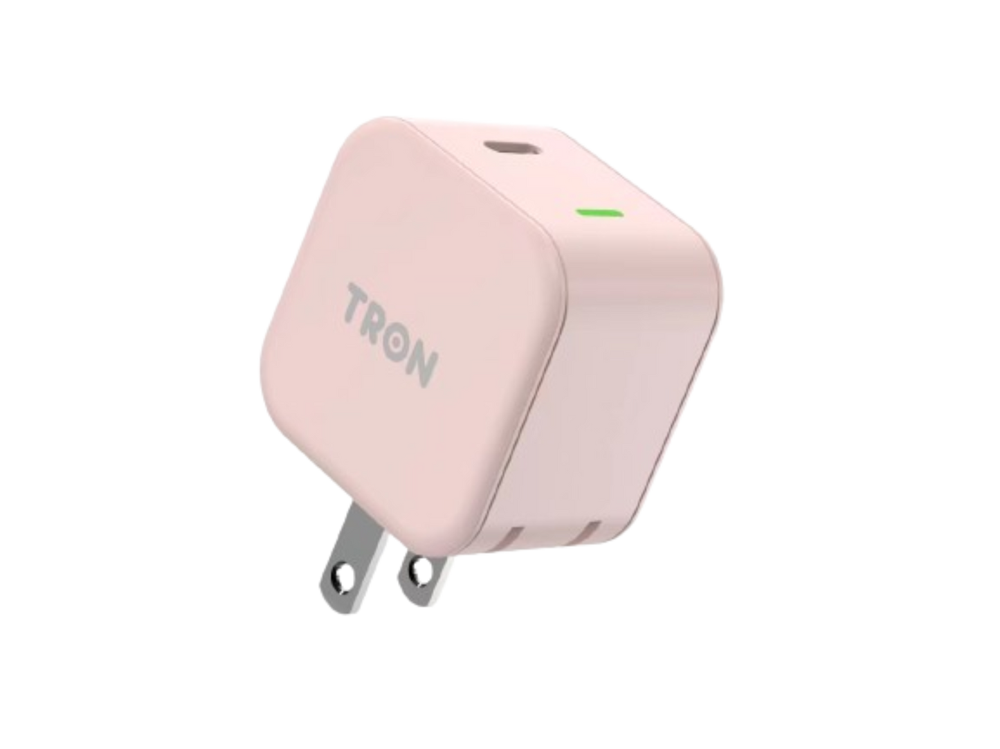 Travel Qi 25W Power Adapter, USB-C with LED Light, Pink