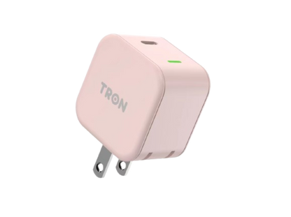 Travel Qi 25W Power Adapter, USB-C with LED Light, Pink