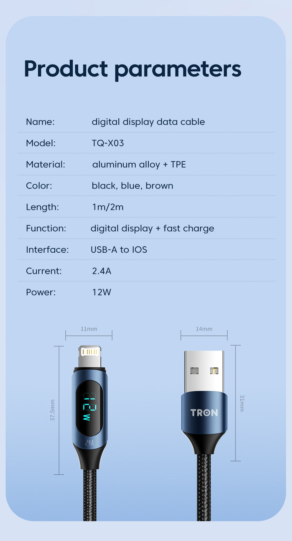 USB A-Lightning 5FT -TR76