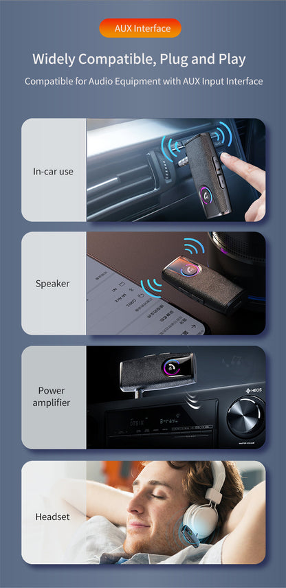 Audio Bluetooth Receiver with LED Light