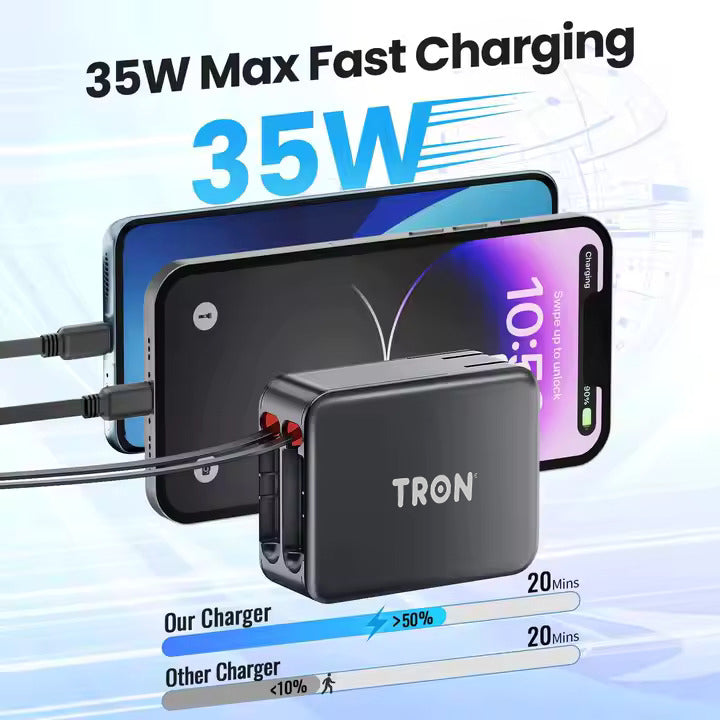 Retractable Wall Charger 35W- TR80
