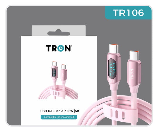 100W USB-C to USB-C Digital Display Cable | 5FT - TR106