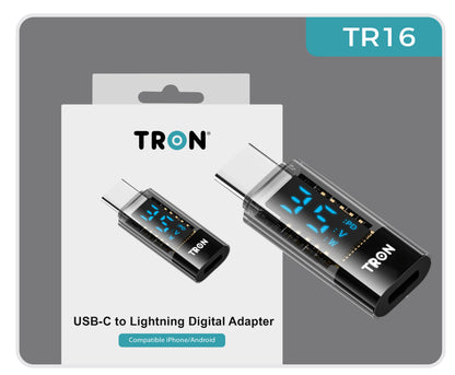 Lightning Male to Type-C Female Adapter with LED Screen-TR16