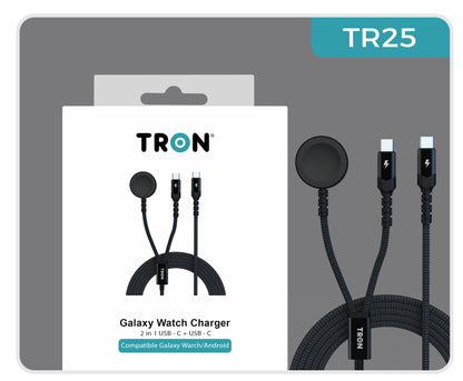 2-in-1 USB-C Galaxy Watch Charger Cable-TR25