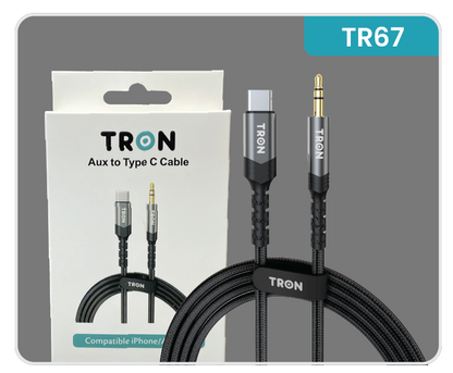 Aux to USB C Braided Cable - 5FT