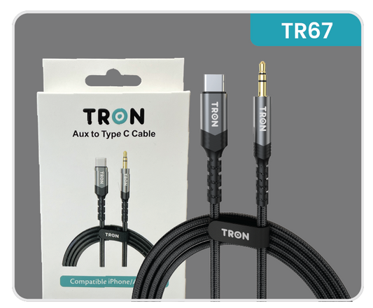 Aux to USB C Braided Cable - 5FT