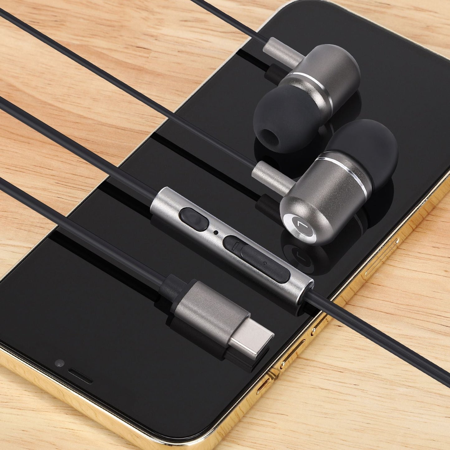 Earbuds with USB-C and Mic- Leather Case Included