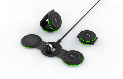 3 in 1 Foldable Wireless Charger with LED Light, 25W Power Adapter, and 3FT LED Cable-TR21